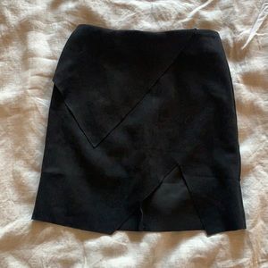 LF Rosebullet black suede skirt